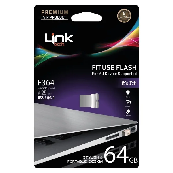 Linktech Fit Premium 64gb Metal 25mb/S USB Flash Bellek - Görsel 2