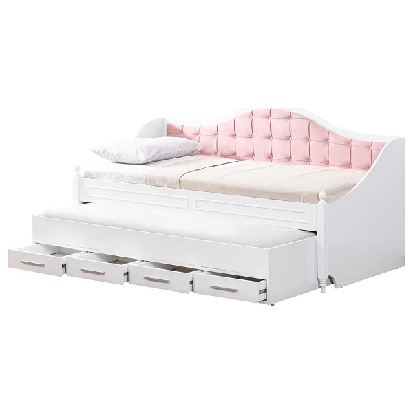 Setay Mobilya Eymen Pembe 90x200 Cm Divan Çekmeceli Yavrulu Karyola - Görsel 2