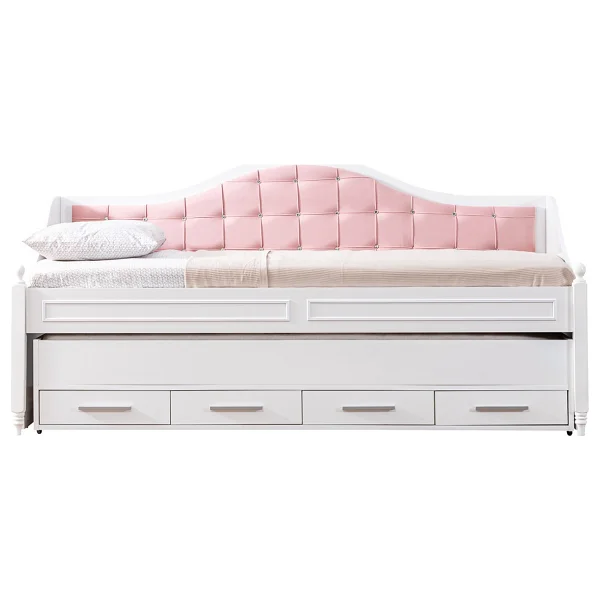 Setay Mobilya Eymen Pembe 90x200 Cm Divan Çekmeceli Yavrulu Karyola - Görsel 4