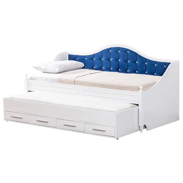 Setay Mobilya Eymen Mavi 90x200 Cm Divan Çekmeceli Yavrulu Karyola - Görsel 3