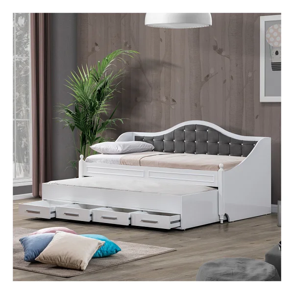 Setay Mobilya Eymen Mavi 90x200 Cm Divan Çekmeceli Yavrulu Karyola - Görsel 7