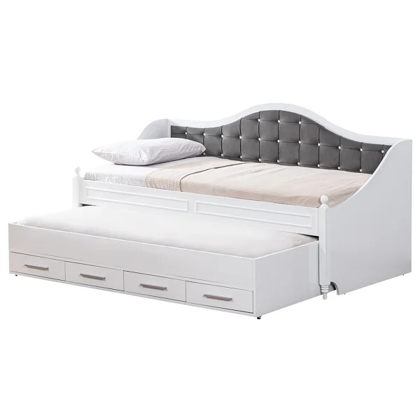 Setay Mobilya Eymen Gri 90x200 Cm Divan Çekmeceli Yavrulu Karyola - Görsel 2