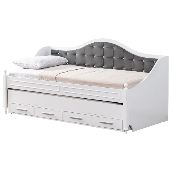 Setay Mobilya Eymen Gri 90x200 Cm Divan Çekmeceli Yavrulu Karyola - Görsel 3