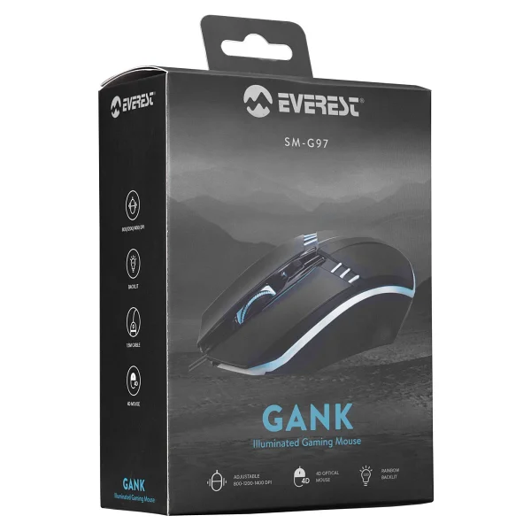 Everest Sm-G97 Gank RGB Optik Kablolu Oyuncu Mouse - Görsel 3