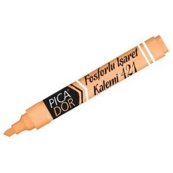 Picador 421 Doldurulabilir Pastel Turuncu Fosforlu Kalem - Görsel 7