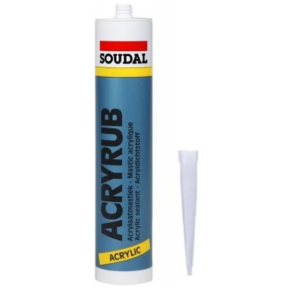Soudal Acryrub Silikonize 500 Gr Gri Mastik - Görsel 3