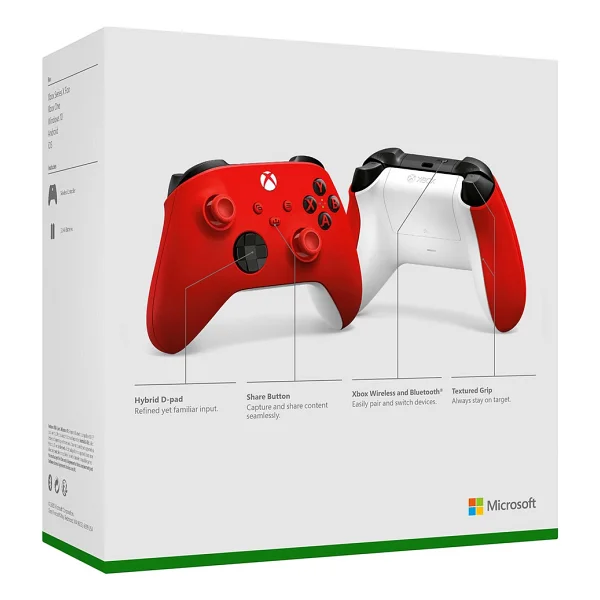 Xbox Series 9. Nesil Kırmızı Kablosuz Oyun Kolu - Görsel 6