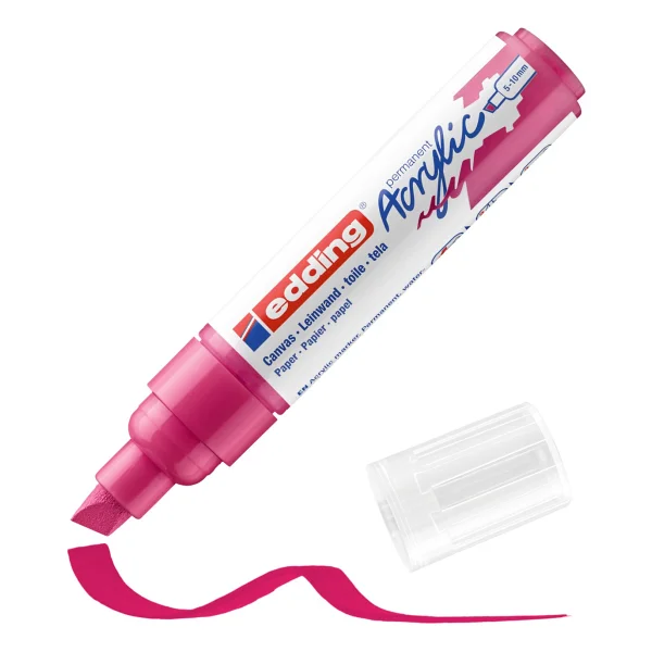 Edding 5000 5-10 Mm Kesik Uç Leylak Akrilik Marker - Görsel 9