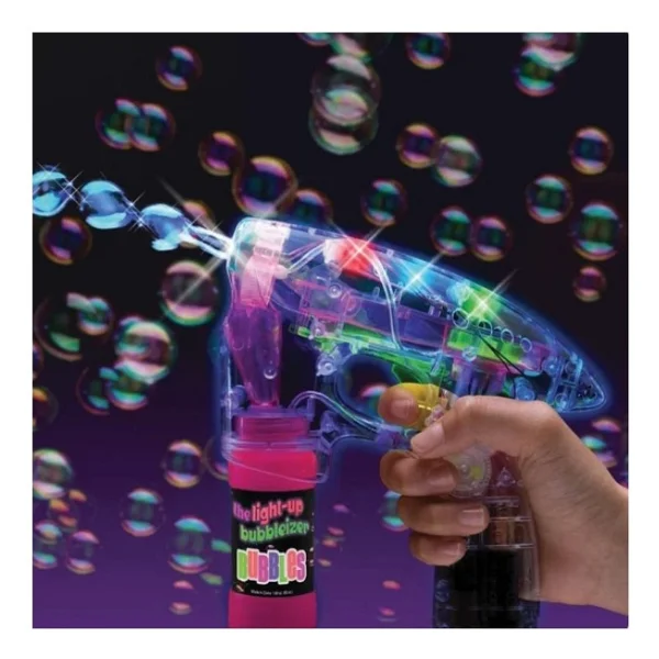 Toys Köpük Tabancası Işıklı Pilli Baloncuk Tabancası Ve 500 Ml Solüsyon - Görsel 3