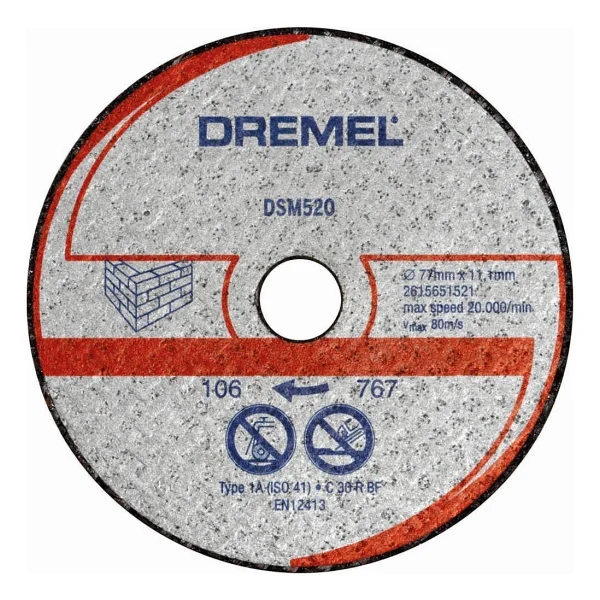 Bosch Dremel Dsm520 Duvar Kesme Diski Dsm20 Için (2adet) 2615s520jb - Görsel 6