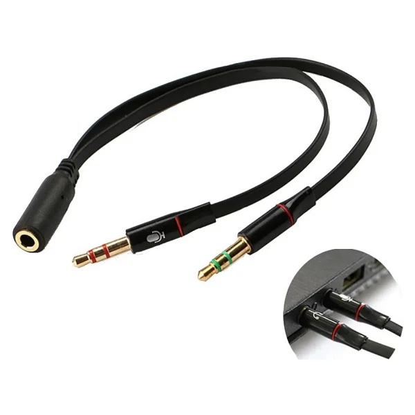 Alfais 4457 Kulaklık Mikrofon Çevirici Ayırıcı Dönüştürücü Çoklayıcı Adaptör - Görsel 3
