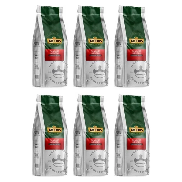 Jacobs Banquet Medium Espresso Çekirdek Kahve 1 Kg 4'lü - Görsel 5