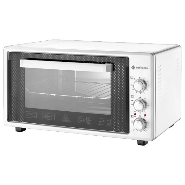 Eminçelik Mo 5045 W Yoğurt Yapma Fonksiyonlu 45 Lt Beyaz Midi Fırın - Görsel 3