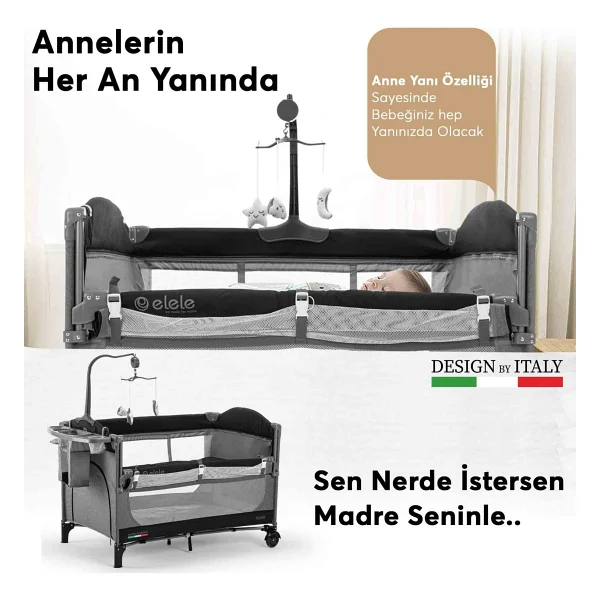 Elele Madre Anne Yanı Park Yatak - Görsel 5