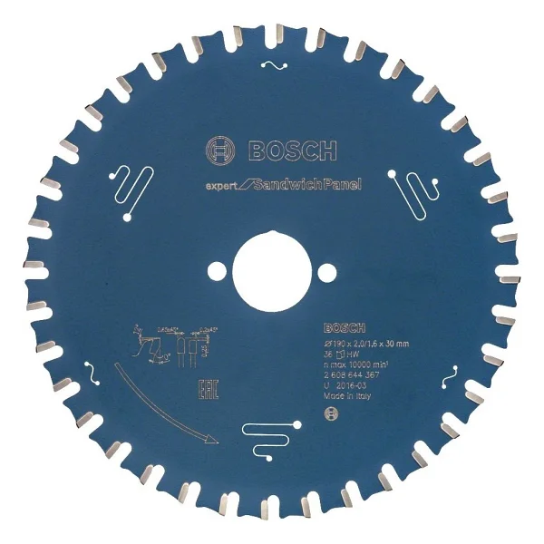 Bosch Exsp Daire Testere Bıçağı Sandviç Panel 190x30 36 D E - 2608644367 - Görsel 4
