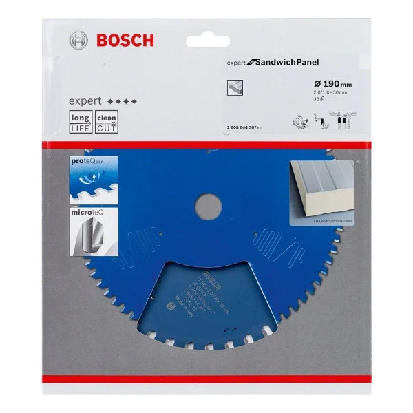 Bosch Exsp Daire Testere Bıçağı Sandviç Panel 190x30 36 D E - 2608644367 - Görsel 2