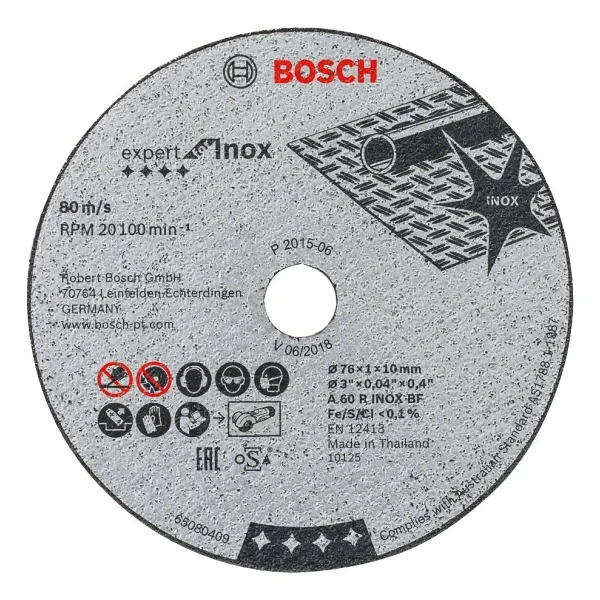 Bosch 76x1x10mm Inox Kesme Diski (5'li Pkt) 2608601520 - Görsel 5