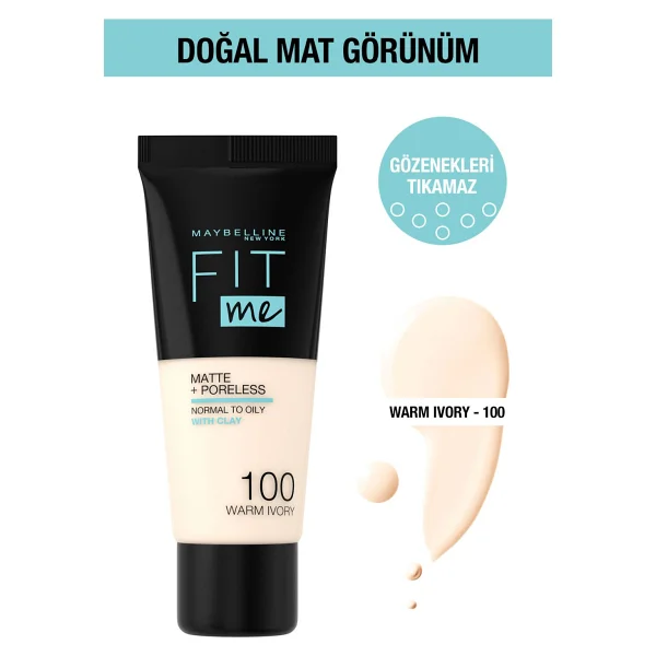 Maybelline Fit Me Matte + Poreless 250 Sun Beige 30 Ml Likit Fondöten - Görsel 5