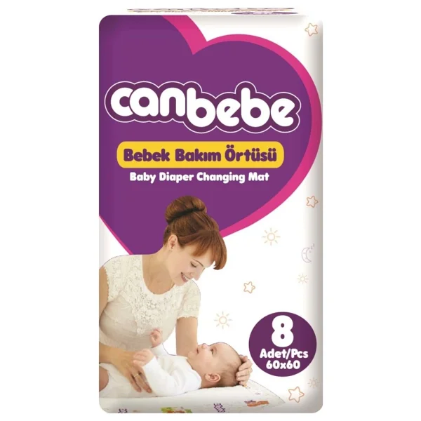 Canbebe Bebek Bakım Örtüsü Alt Açma 16 Adet (2 Paket X 8 Adet) - Görsel 2