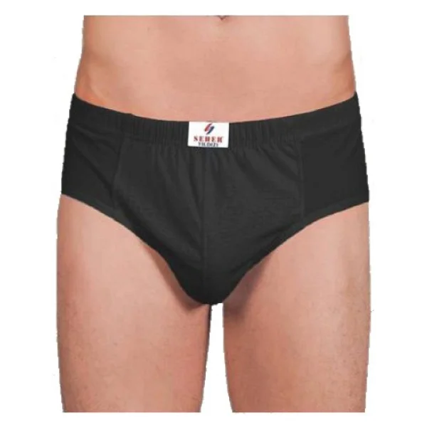 Seher Yıldızı Seher Yıldızı 3 Adet Siyah Renk Slip Külot Siyah XL - Görsel 3
