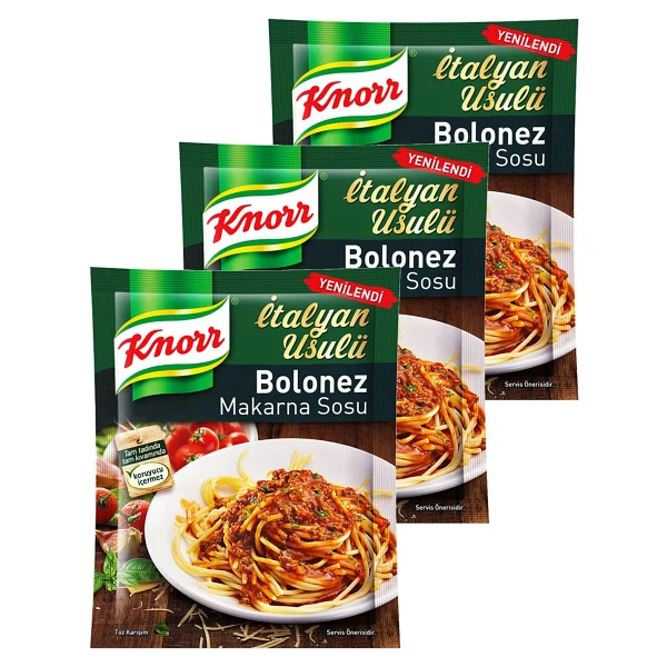 Knorr Bolonez Makarna Sosu 45 Gr. Üçlü Set - 135 Gr - Görsel 4