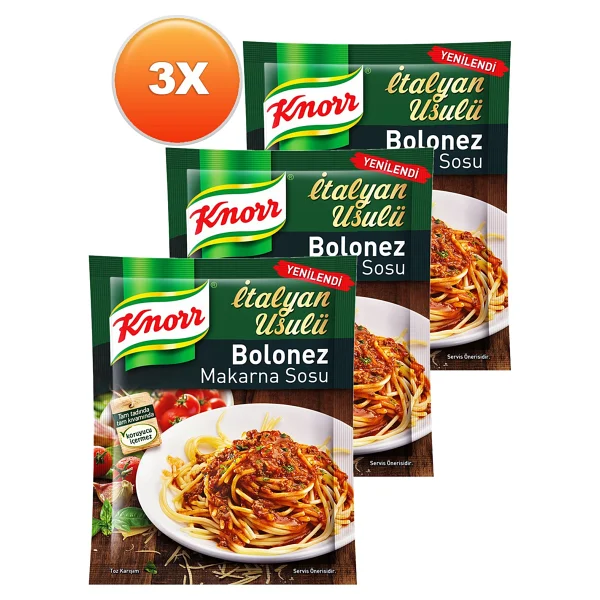 Knorr Bolonez Makarna Sosu 45 Gr. Üçlü Set - 135 Gr - Görsel 2