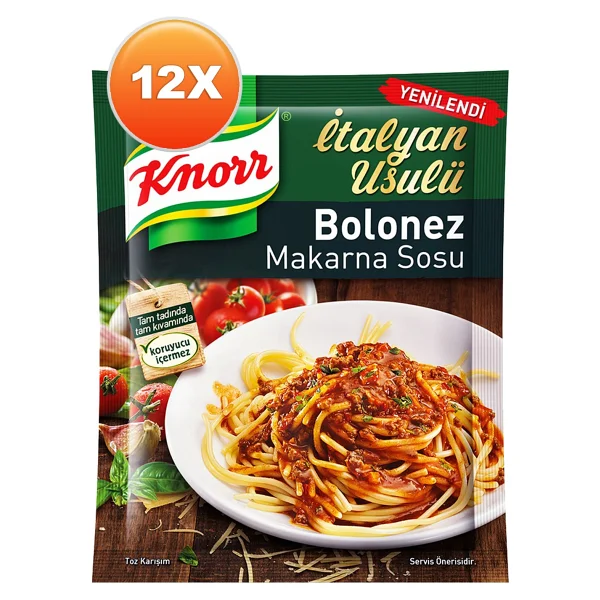 Knorr Bolonez Makarna Sosu 45 Gr. Onikili Set - 540 Gr - Görsel 2