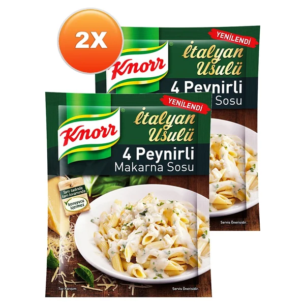 Knorr Dört Peynirli Makarna Sosu 50 Gr. Ikili Set - 100 Gr - Görsel 2