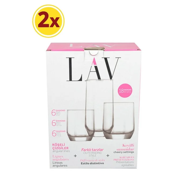 Lav Diamond 36 Parça Bardak Seti - Görsel 3