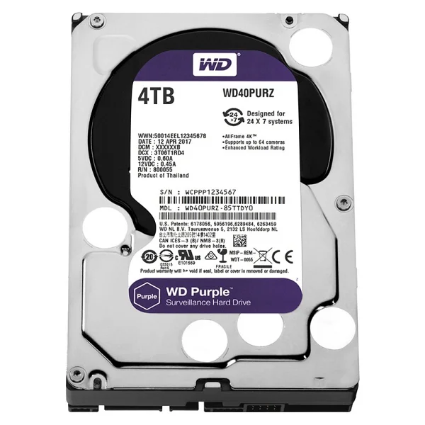 Western Digital Purple Wd40purz Sata 3.0 5400 Rpm 3.5" 4 TB Harddisk - Görsel 4