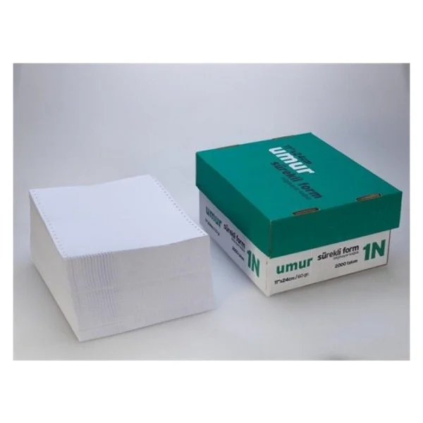 Umur Sürekli Form Kağıdı 11x24 Cm 60 G 2000 Adet Beyaz Renkli Kullanıma Uygun - Görsel 2