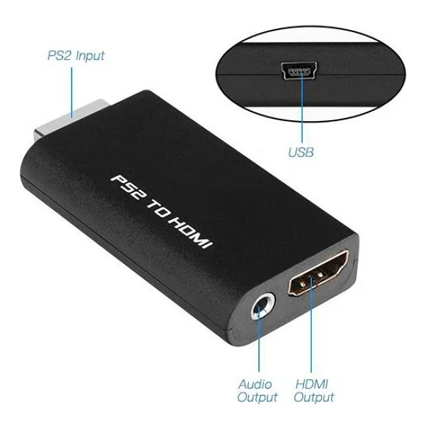 Alfais 5046 Ps2 To Hdmi TV Kablosu Çevirici Dönüştürücü Adaptör - Görsel 3