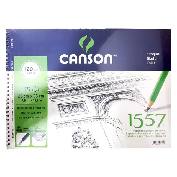 Canson Eskiz Defteri 120 Gr 25x35 Cm 15 Yaprak Sanatçılar İçin Uygun Kalite - Görsel 2
