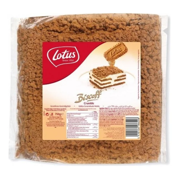 Lotus Biscoff Crumble Bisküvi Kırıkları 750 G - Karamelize Bisküvi Parçaları, Alerjen İçermez, Pasta Ve Tatlı Süslemeleri İçin Mükemmel - Görsel 6