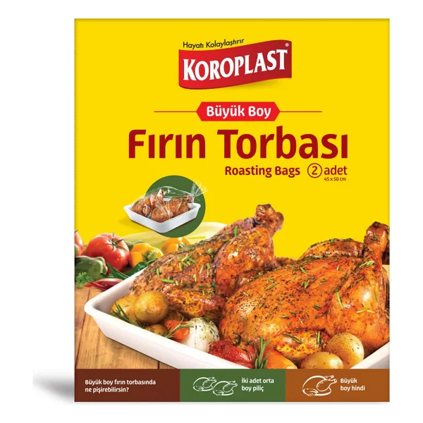 Koroplast Büyük Boy 45x50 Cm 2'li Fırın Poşeti - Görsel 4