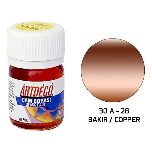 Artdeco Cam Boyası 25 Ml Bakır - Görsel 2