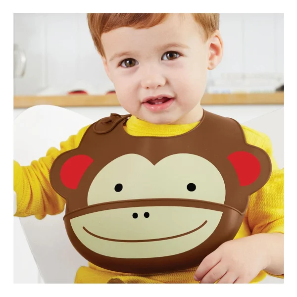 Skip Hop Zoo Silikon Önlük Maymun - Görsel 3