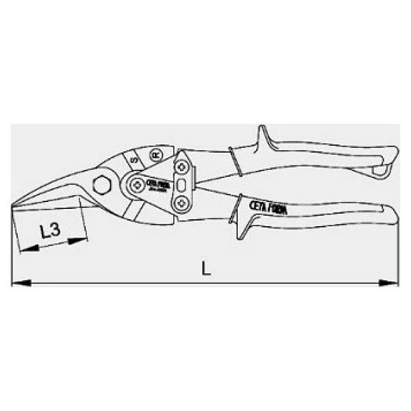 Ceta Form J04/250r Sağ Mafsallı 250 Mm Sac Kesme Makası - Görsel 2
