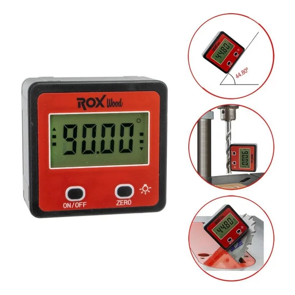 Rox Wood Rox0095 Dijital Mıknatıslı Açı Ölçer - Görsel 3