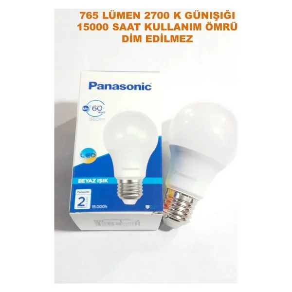 Panasonic Gün Işığı 8.5 W-60 W E27 5'li LED Ampul - Görsel 3