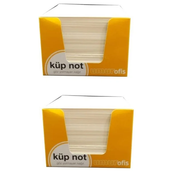 Umur Küp Bloknot Göz Yormayan Kağıt 8 X 8 X 6 Cm 2'li - Görsel 2