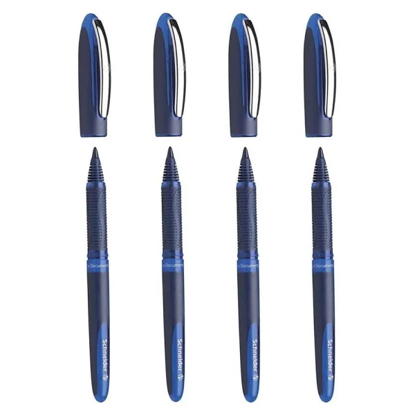 Schneider One Business 0,6 Mm Roller İmza Kalemi Mavi 4 Adet - Görsel 2