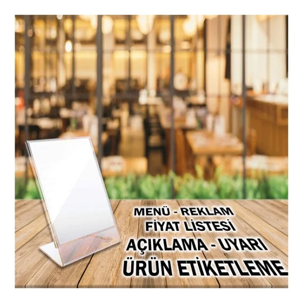 L Tipi A6 Pleksi Föylük Broşürlük-Dikey A6 Föylük 10'lu - Görsel 2