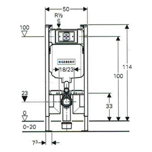 Geberit Gömme Rezervuar Alpha 8 Cm Duofix - Görsel 2