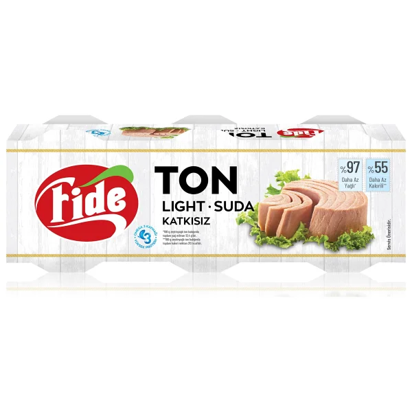 Fide Light Ton Balığı 3x80 Gr 8'li - Görsel 7