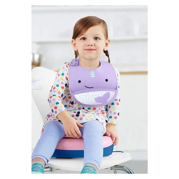 Skip Hop Zoo Silikon Önlük Narwhal - Görsel 4