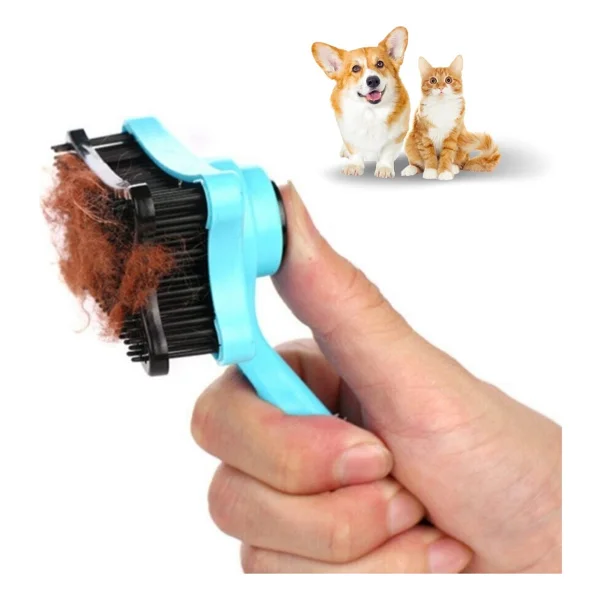 Buffer Evcil Hayvan Kedi Köpek Tüy Toplayıcı Otomatik Tuşlu Pet Tarak - Görsel 2