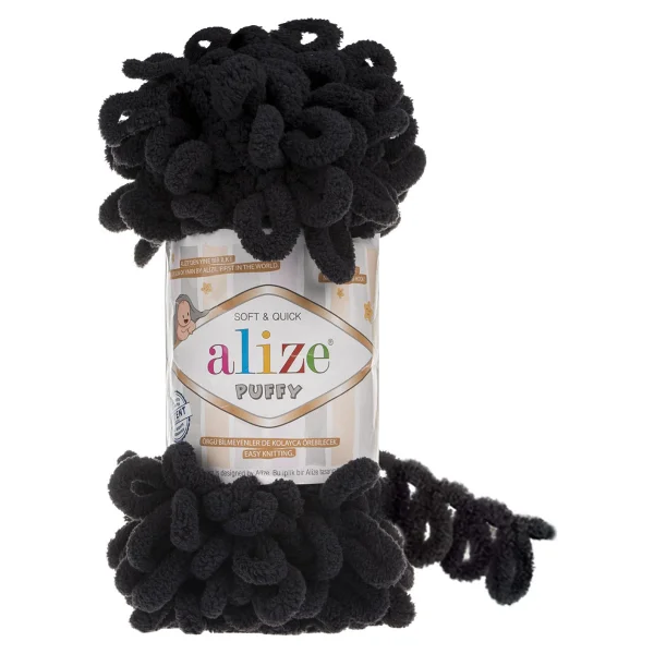 Alize Puffy 1060 Siyah 5li Paket - Görsel 2