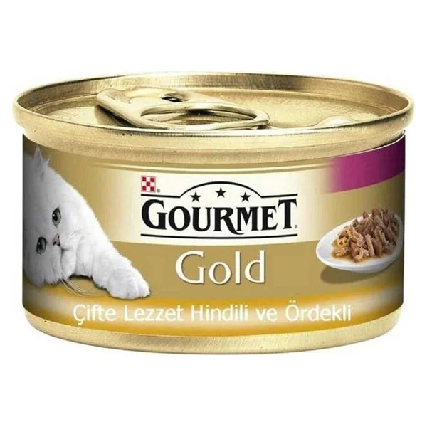 Gourmet Gold Çifte Lezzet Hindili Ve Ördekli 85 Gr Yetişkin Konserve Kedi Maması - Görsel 2