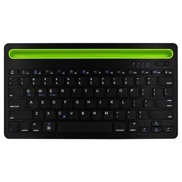 Cloody Siyah Bluetooth Ultra Ince+Şarjlı Mac/Win/Android/Ios Uyumlu Tablet Standlı Kablosuz Klavye - Görsel 2